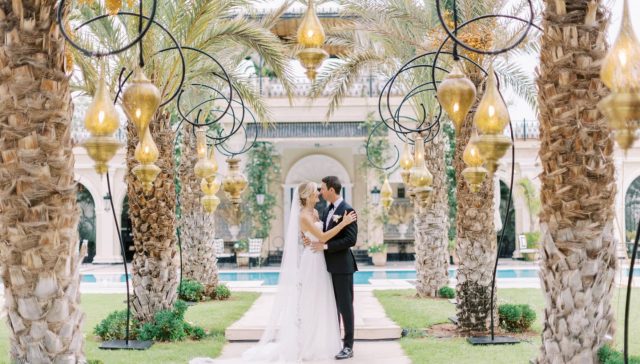 Couple getting married at Palais Ronsard.