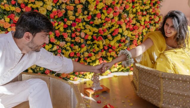 a wedding in a luxurious palace